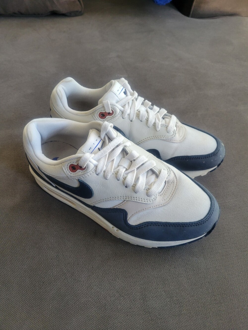 Size 7.5 - Nike Air Max 1 Obsidian Rugged Orange Womens